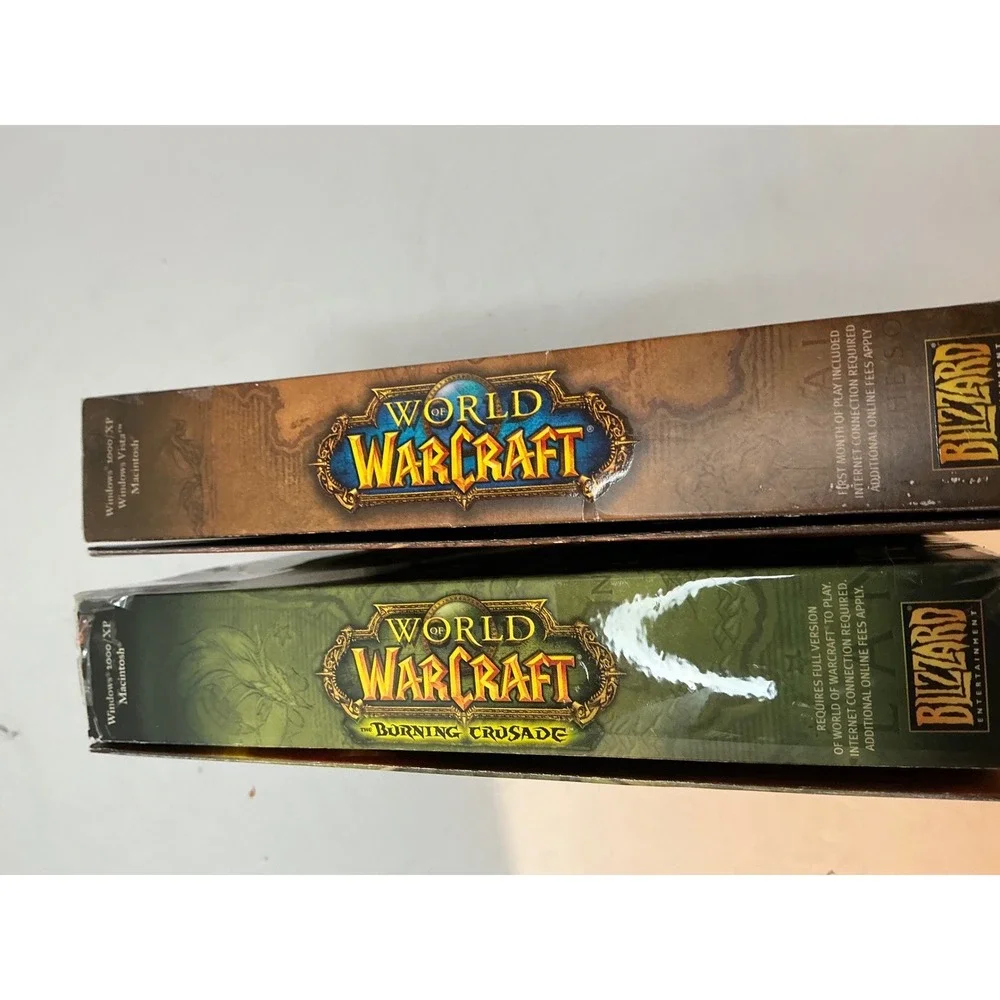 Blizzard World of Warcraft Burning Crusade PC Big Box Game Lot Vintage 2000s
